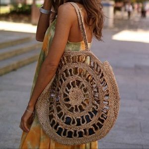 Zara Natural Woven Straw Bag